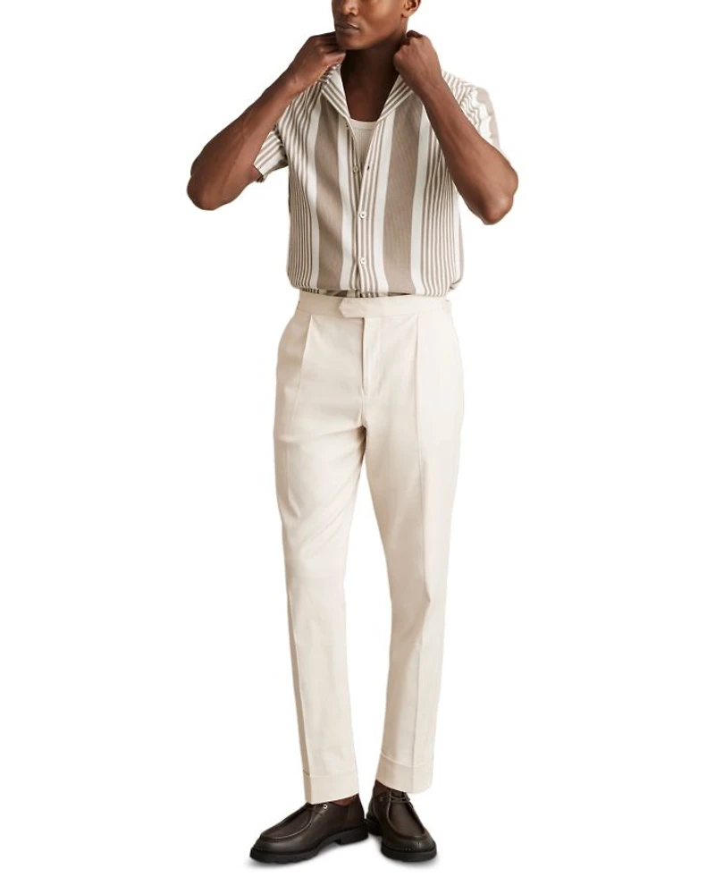 Alcazar Stripe Ribbed Cuban Shirt