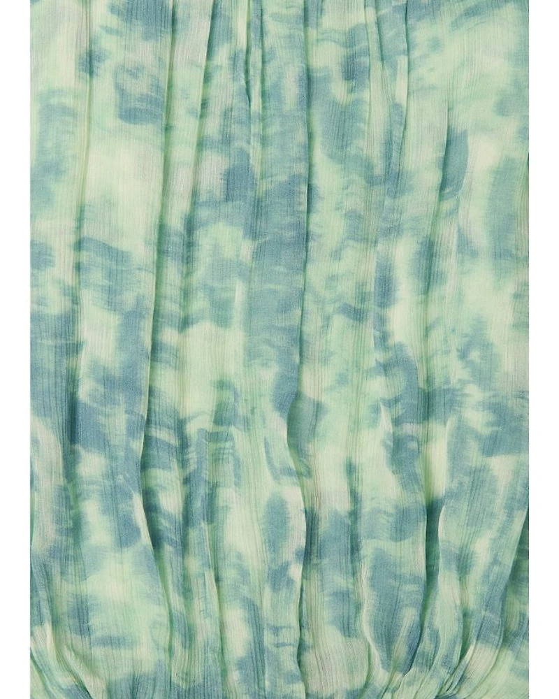 Dashes Brush Marks Midi Dress
