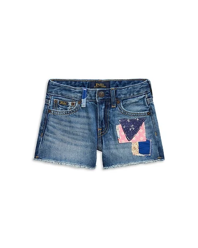 Girls' Distressed Cotton Denim Short - Little Kid