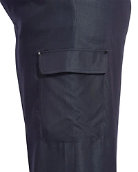 Monique Satin Tailored Curvy Cargo Pants