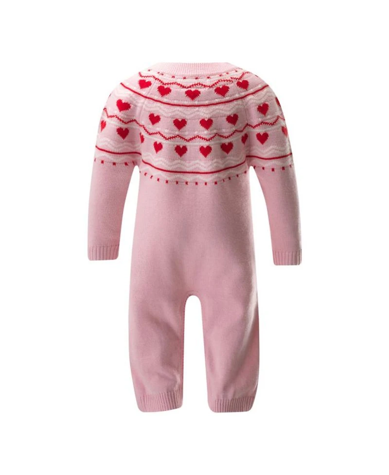 Girls' Heart Knit Playsuit - Baby