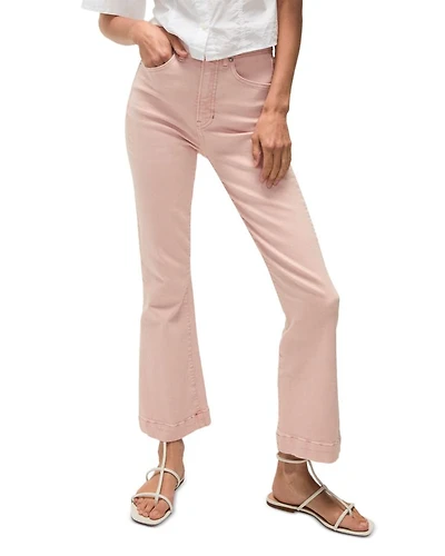 Carson High Rise Ankle Flare Jeans Stoned Pink Shell