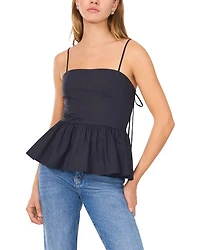 Tie Strap Peplum Top