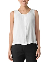 Silk Georgette Crepe Round Neck Top