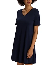Hanro Cotton Silk V Neck Nightgown