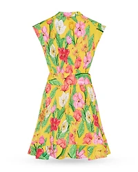 Joan Tulip Rosette Pleated Dress