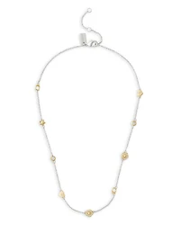 Signature Tea Rose & Heart Strand Necklace, 16"