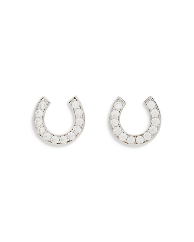 Pavé Horseshoe Stud Earrings