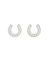 Pavé Horseshoe Stud Earrings