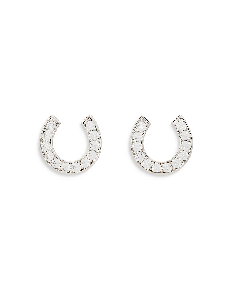 kate spade new york Pave Horseshoe Stud Earrings