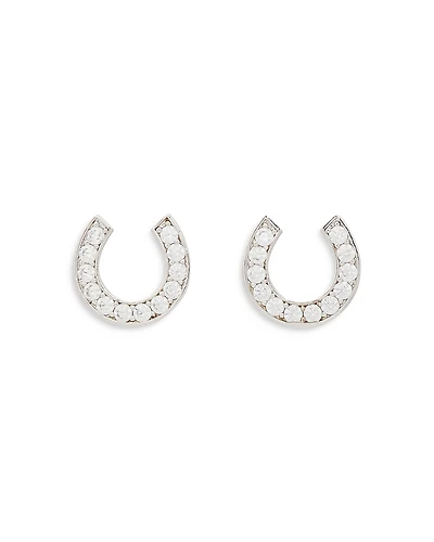 kate spade new york Pave Horseshoe Stud Earrings