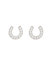 kate spade new york Pave Horseshoe Stud Earrings