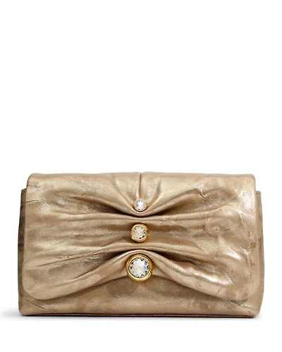 Ruched Crystal Crossbody