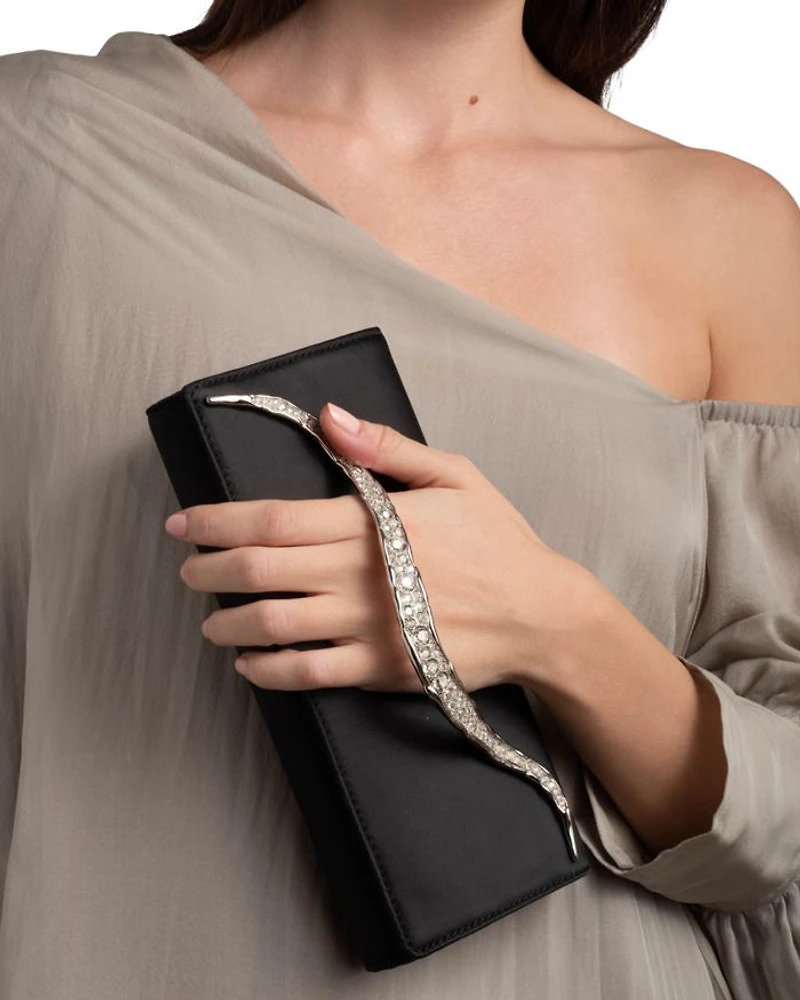 Crystal Curve Side Handle Clutch