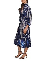Satin Tie Neck Dress