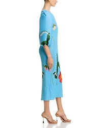 Crinkled Puff Sleeve Dress