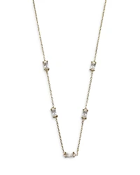 Argento Vivo 18K Gold Plated Cubic Zirconia Baguette Chain Necklace, 16
