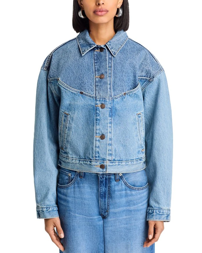Shrunken 90s Trucker Western Denim Jacket