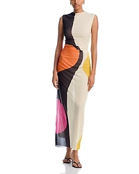 Cala de la Cruz Leon Graphic Print Dress