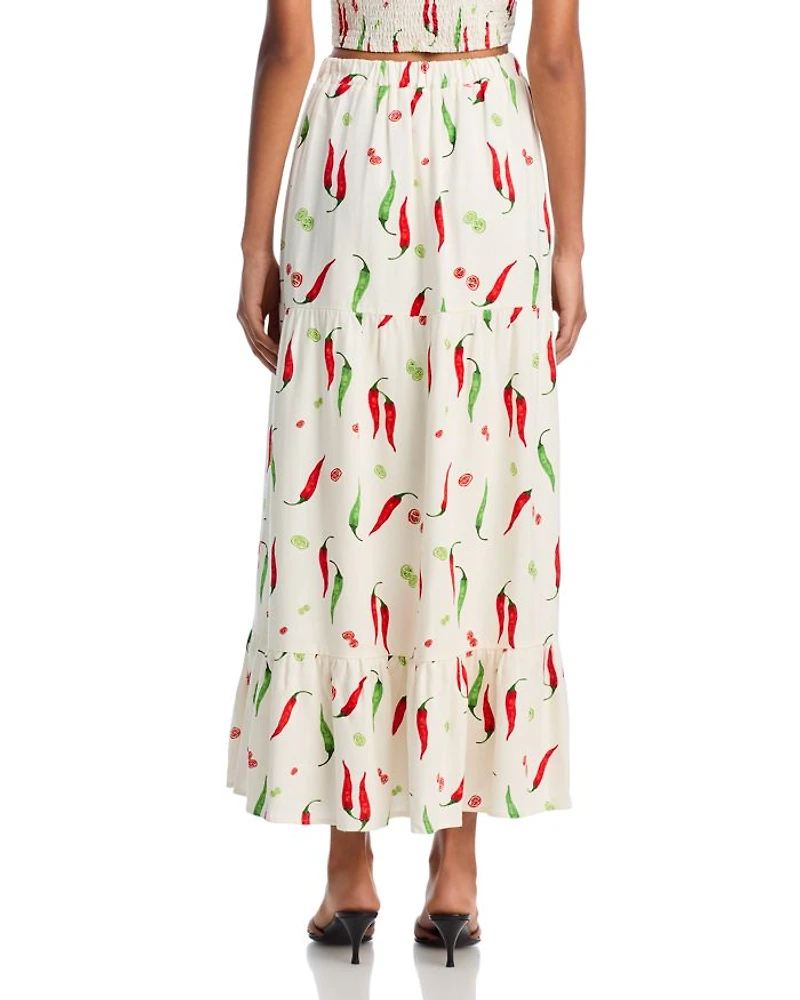 Chili Pepper Midi Skirt - Exclusive