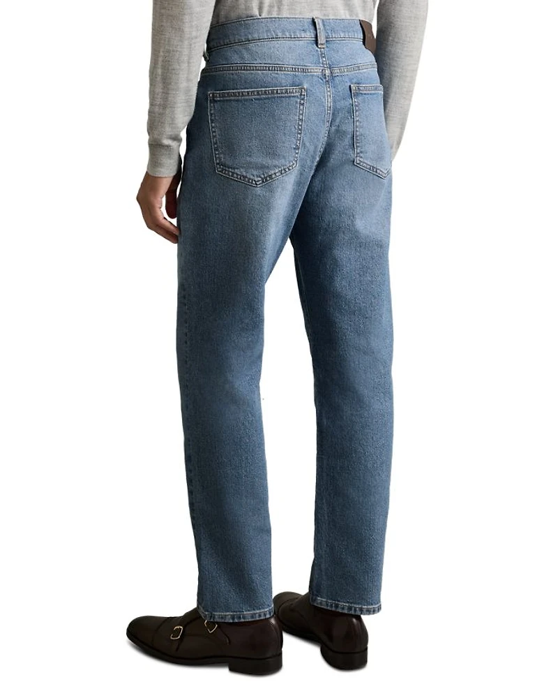 Bishopgate Straight Fit Jeans Mid Blue Wash