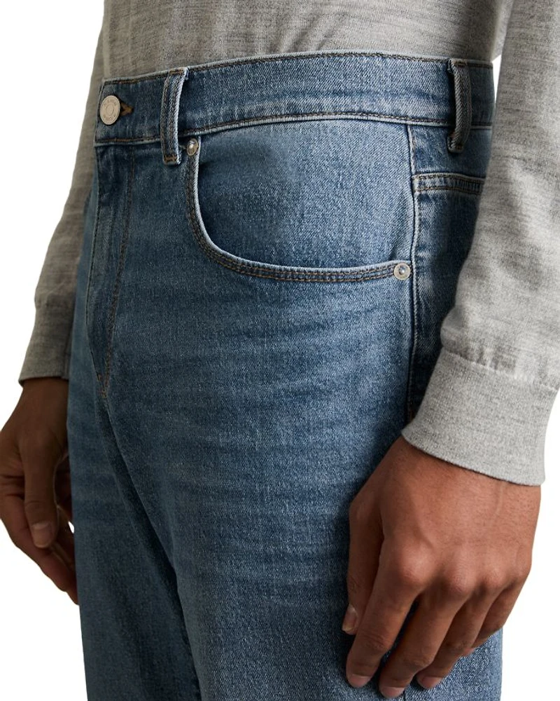 Bishopgate Straight Fit Jeans Mid Blue Wash