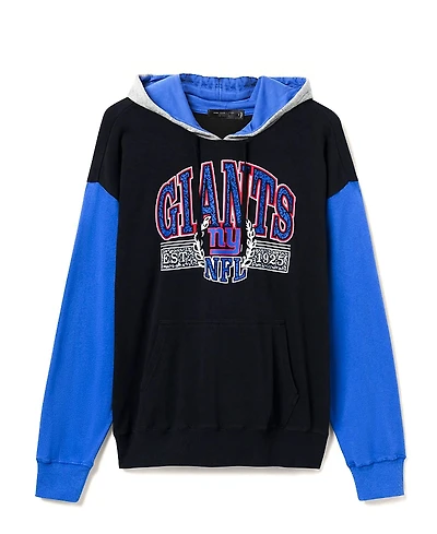 Junk Food Clothing Unisex Nfl New York Giants Tri Color Block Hoodie