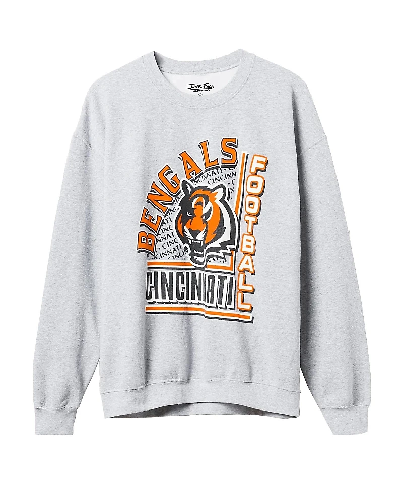 Junk Food Clothing Unisex Nfl Cincinnati Bengals Backfield Crew Fleece Sweatshirt