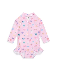 Girls' Hux Emoji Zip Swimsuit - Baby
