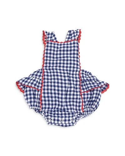 Girls' Gingham Ric Rac Ruffles Sunsuit - Baby