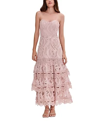 PatBO Aura Lace Floral Midi Dress