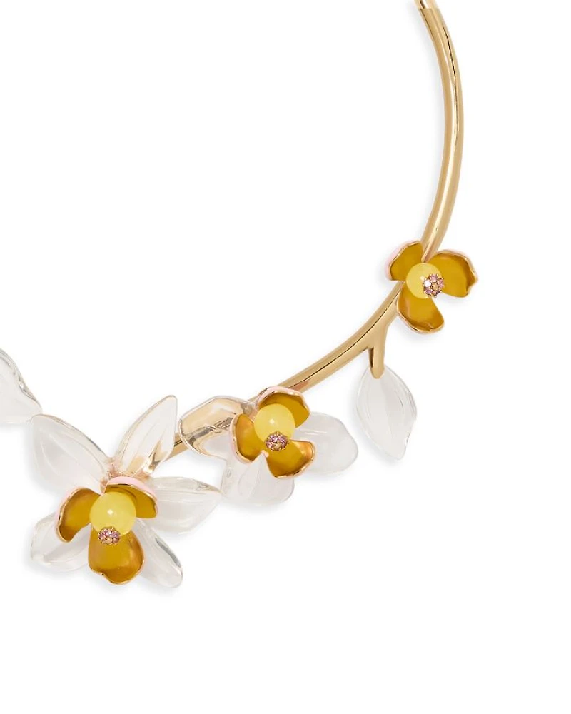 Bright Orchid Statement Collar Necklace, 6.5"