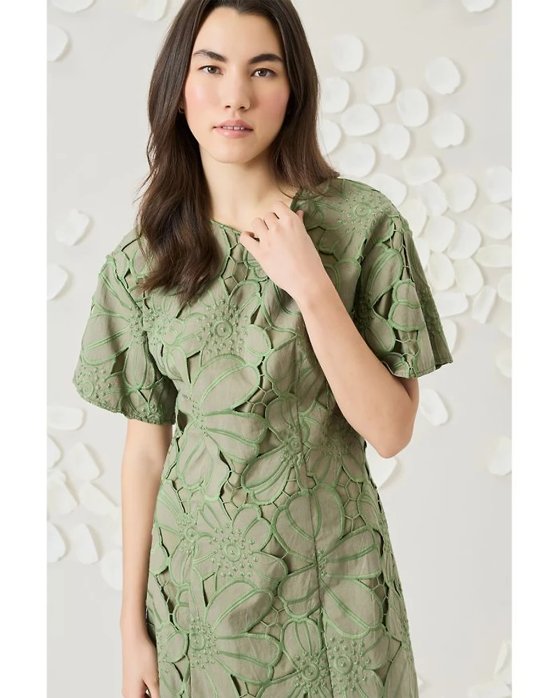 Embroidered Mini Dress