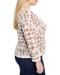 Plus Textured Diamond Sweater