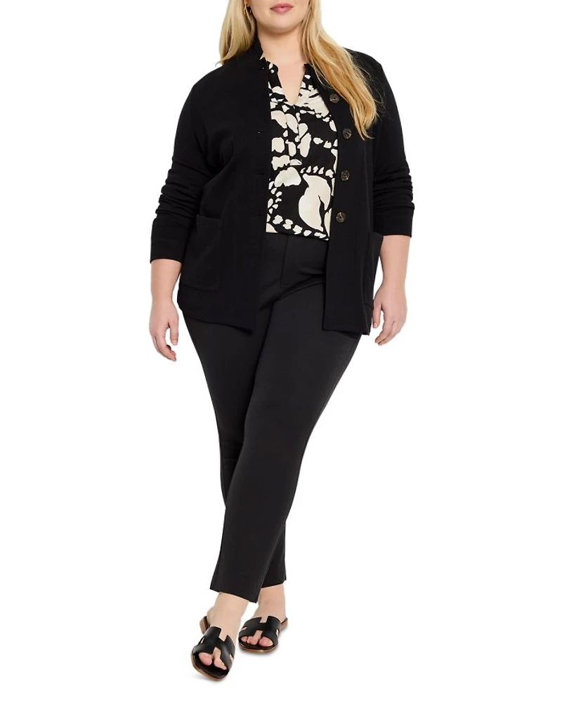 Plus Evening Petal Long Sleeve Blouse