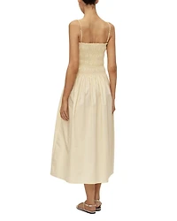 Vivian Poplin Smocked Yellow Dress