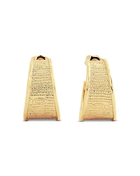 Enchanted Forest Bark Hoop Earrings in 18K Gold Plated
