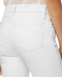 The Provocateur Petite Mid Rise Bootcut Jeans White