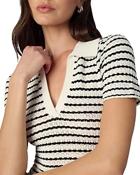 The Jess Pointelle Polo Shirt