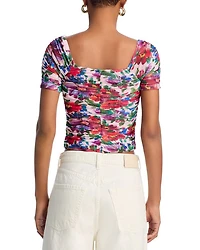 Floral Mesh Top