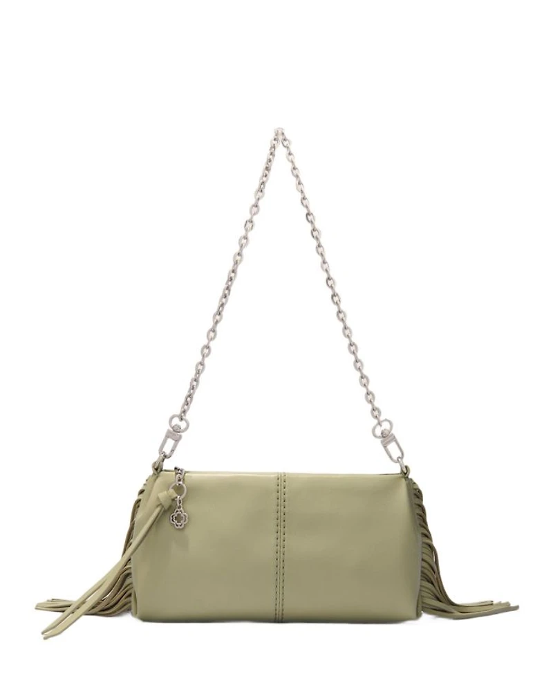 Miss M Fringed Leather Clutch