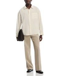 Striped Regular Fit Wool Shirt