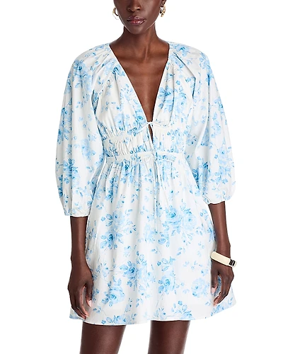 Wayf Leighton Poplin Mini Dress