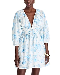 Wayf Leighton Poplin Mini Dress