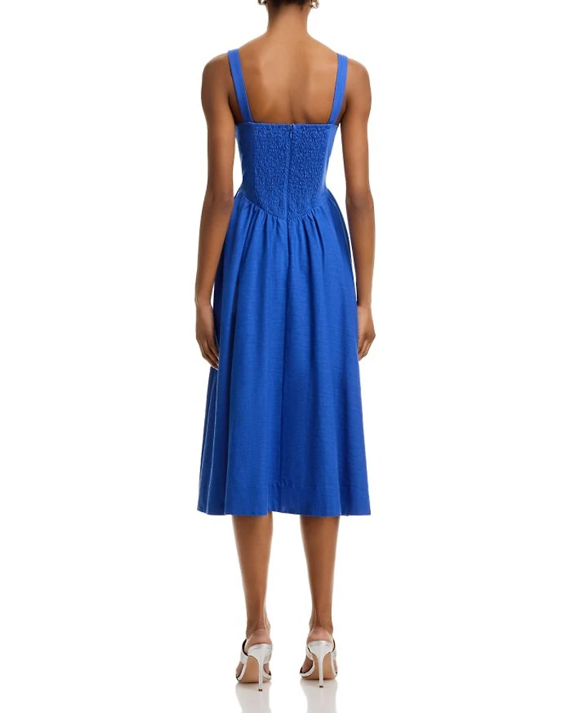 Tie Front Midi Dress - Exclusive