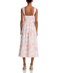 Eyelet Bustier Midi Dress - Exclusive
