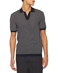 Orlebar Brown Roddy Two Tone Waffle Knit Mesh Classic Fit Polo Shirt