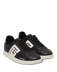 Balmain Men's Swan Low Top Calfskin Sneakers