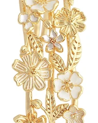 Bloom Triple Row Cuff Bracelet in 18K Gold Plated - Exclusive
