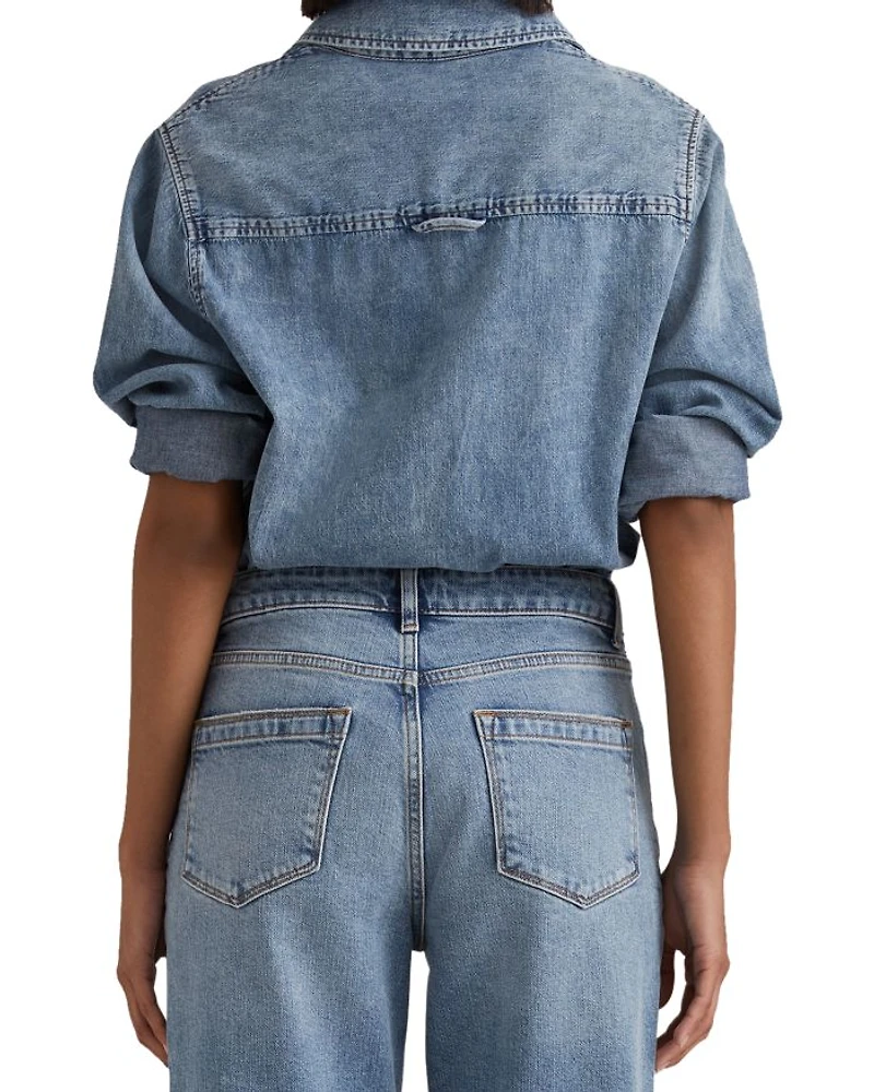 Selin Mid Rise Straight Leg Jeans Light Blue